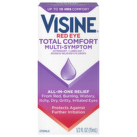 Visine Eye Drops, Red Eye, Total Comfort, Multi-Symptom - 0.5 Ounce 