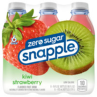 Snapple Fruit Drink, Zero Sugar, Kiwi Strawberry Flavored, 6 Pack