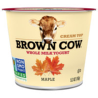 Brown Cow Yogurt, Whole Milk, Maple - 5.3 Ounce 