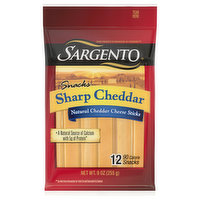 Sargento Cheese Sticks, Sharp Cheddar - 12 Each
