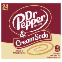 Dr Pepper Cream Soda, 24 Pack - 24 Each 