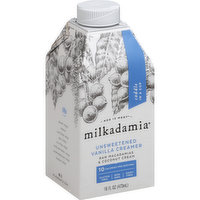 Milkadamia Creamer, Unsweetened, Vanilla - 16 Ounce 