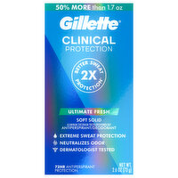 Gillette Anti-Perspirant/Deodorant, Clinical Protection, Ultimate Fresh, Soft Solid