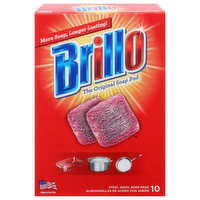 Brillo Soap Pads, Steel Wool - 10 Each 