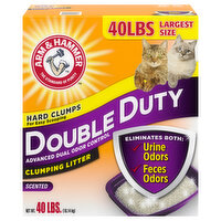 Arm & Hammer Clumping Litter, Double Duty, Scented, Largest Size - 40 Pound 