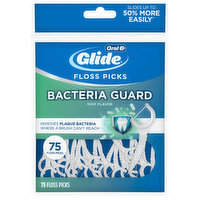 Oral-B Floss Picks, Bacteria Guard, Mint Flavor - 75 Each 