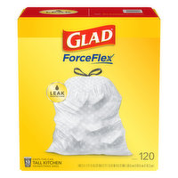 Glad Kitchen Bags, Tall, Drawstring, 13 Gallon - 120 Each