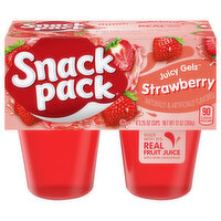 Snack Pack Juicy Gels, Strawberry - 4 Each 