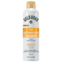 Gold Bond Body Powder Spray, Clear Scent, Clear