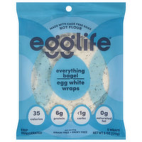 Egglife Egg White Wraps, Everything Bagel - 6 Each 