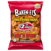 Baken-Ets Chicharrones, Hot 'N Spicy Flavored - 4 Ounce