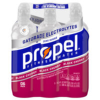 Propel Electrolyte Water Beverage, Black Cherry, 06 Pack - 6 Each 