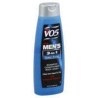 Alberto VO5 Shampoo Conditioner Body Wash, 3-in-1, Ocean Surge - 12.5 Ounce 