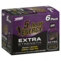 5-Hour Energy Energy Shot, Extra Strength, Grape, 6 Pack - 6 Each 