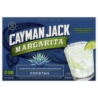Cayman Jack Malt Beverage, Margarita, 12 Pack