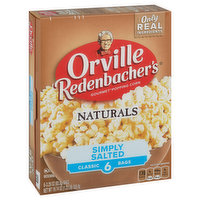 Orville Redenbacher's Popping Corn, Gourmet, Microwave, Naturals, Simply Salted - 6 Each