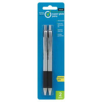 Simply Done Super Glide Pens, Retractable, Medium Point (1.0 mm), Black - 2 Each 