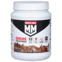 Muscle Milk Protein Powder, Genuine, Chocolate - 30.9 Ounce 