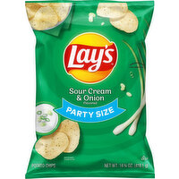 Lay's Potato Chips, Sour Cream & Onion, Party Size - 14.75 Ounce 