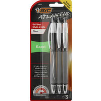 BiC Ball Pens, Exact, Black, Fine