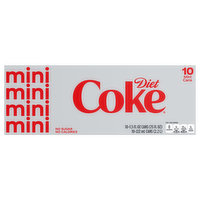 Diet Coke Soda, Mini - 10 Each