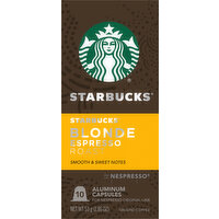 Starbucks Coffee, Ground, Blonde, Espresso Roast, Aluminum Capsules - 10 Each 