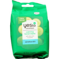 Yes To Facial Wipes, Calming, Sensitive Skin - 30 Each 