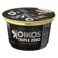Oikos Yogurt, Greek, Blended, Vanilla - 5.3 Ounce 