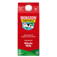 Horizon Organic Milk, Organic, Whole - 0.5 Gallon 