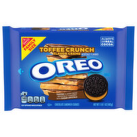 OREO Toffee Crunch Creme with Sugar Crystals Chocolate Sandwich Cookies, Family Size, 17 oz