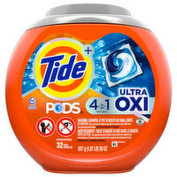 Tide Detergent, Ultra OXI, 4 in 1 - 32 Each 