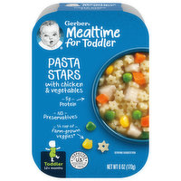 Gerber Pasta Stars, with Chicken & Vegetables, Toddler, 12+ Months - 6 Ounce 