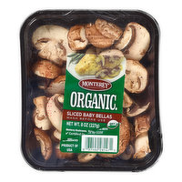 Monterey Mushrooms Sliced Baby Bellas, Organic - 8 Ounce 