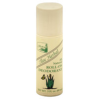 Alvera Deodorant, Roll-On, Aloe Herbal - 3 Ounce 