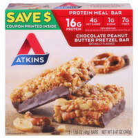 Atkins Protein Meal Bar, Chocolate Peanut Butter, Pretzel - 5 Each 