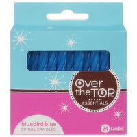 Over the Top Spiral Candles, Bluebird Blue