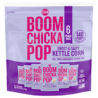 Angie's Boomchickapop Kettle Corn, Sweet & Salty, 6 Snack Bags