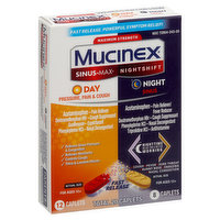Mucinex Sinus-Max/Nightshift, Maximum Strength, Caplets
