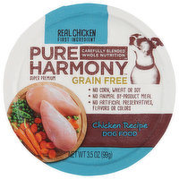 Pure Harmony Dog Food, Grain Free, Chicken Recipe, Super Premium - 3.5 Ounce 