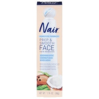 Nair Hair Remover, Sensitive Formula, Prep & Smooth, Face