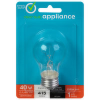 Simply Done Light Bulb, Appliance, Clear Bulb, 40 Watts
