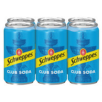 Schweppes Club Soda, Premium - 6 Each 