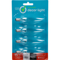 Simply Done Light Bulb, Decor Light, Clear, 40 Watts