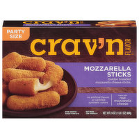 Crav'n Flavor Mozzarella Sticks, Party Size - 24 Ounce 