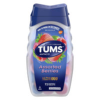 Tums Antacid, Ultra Strength 1000, Chewable Tablets, Assorted Berries - 72 Each 