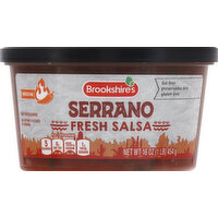 Brookshire's Fresh Salsa, Medium, Serrano - 16 Ounce 