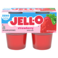 Jell-o Jell-O Sugar Free Ready to Eat Strawberry Gelatin, 4 ct - 12.5 oz Package - 4 Each