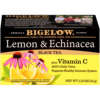 Bigelow Black Tea, Lemon & Echinacea, Plus Vitamin C, Tea Bags - 18 Each 