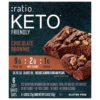 Ratio Soft Baked Bars, Chocolate Brownie - 6 Each