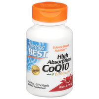 Doctor's Best CoQ10, High Absorption, 100 mg, Softgels - 60 Each 